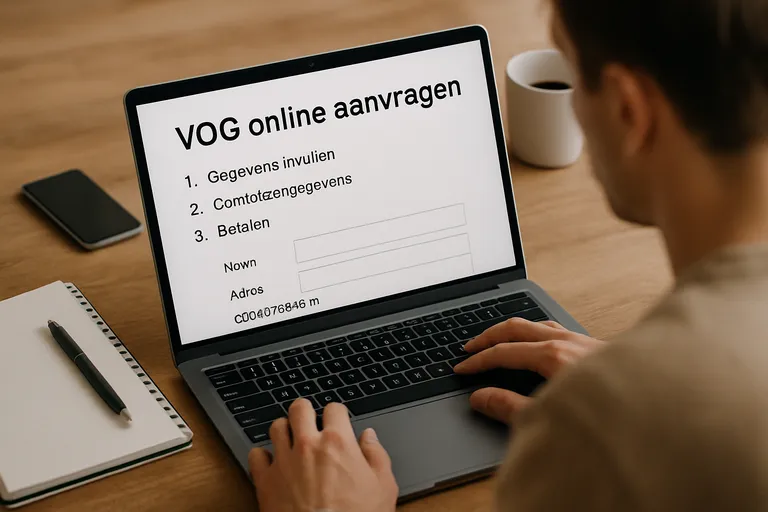Stappen om direct een VOG online aan te vragen